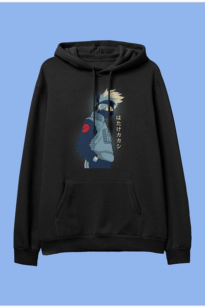 FULL TOLERANCE Hanorac supradimensionat cu glugă, Hatake Kakashi Naruto, cu design de caractere din anime