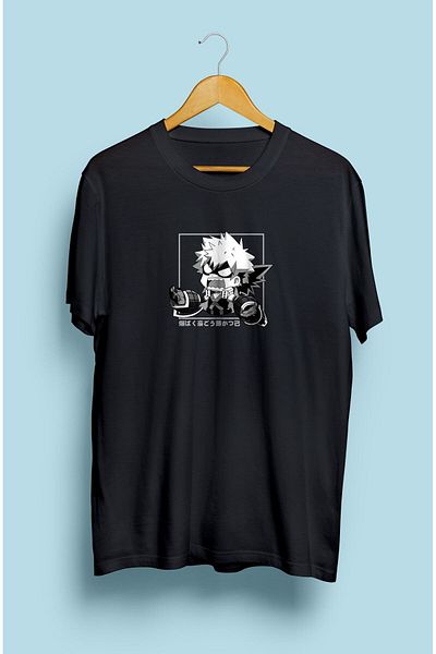 FULL TOLERANCE My Hero Academia Minimalist Katsuki Bakugo Anime Χαρακτήρας με τυπωμένο προσαρμοσμένο σχέδιο T-shirt