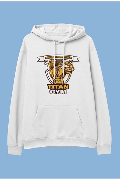 FULL TOLERANCE Hanorac cu glugă oversize Attack On Titan Gym Gym Gym Anime Personaj imprimat