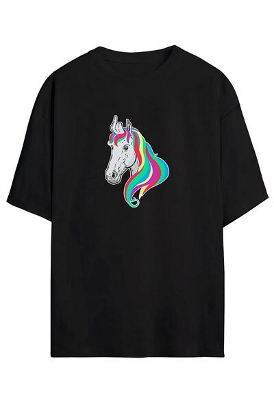 FULL TOLERANCE Tricou imprimat cu design Unicorn Tesatura de calitate premium