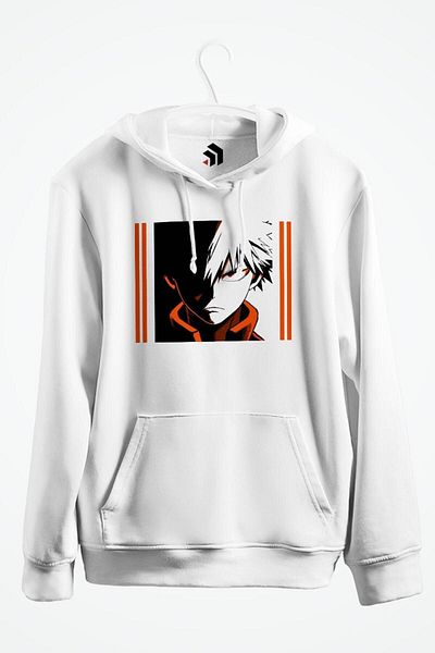 FULL TOLERANCE Hanorac cu glugă cu imprimeu anime Katsuki Bakugo Kacchan My Hero Academia