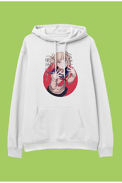 FULL TOLERANCE Oversize My Hero Academia Himiko Toga Anime Character με στάμπα με κουκούλα φούτερ με κουκούλα