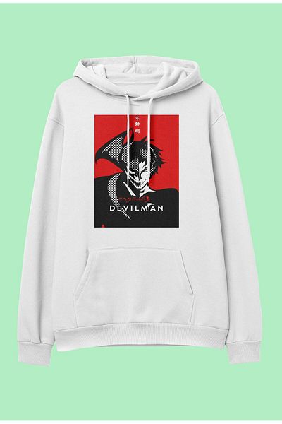 FULL TOLERANCE Oversize Devilman Crybaby Akira Fudo Anime Hooded Sweatshirt Hoodie