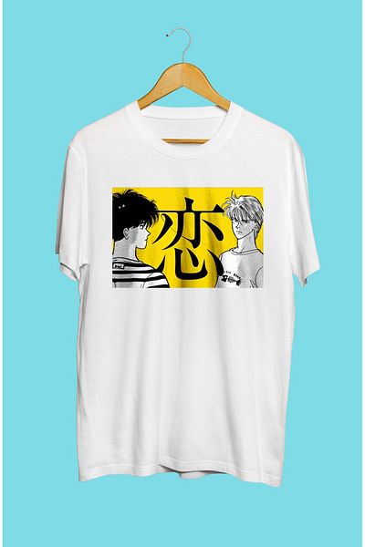 FULL TOLERANCE Tricou cu design special imprimat cu personaje de anime Banana Fish Ash Lynx și Eiji Okumura