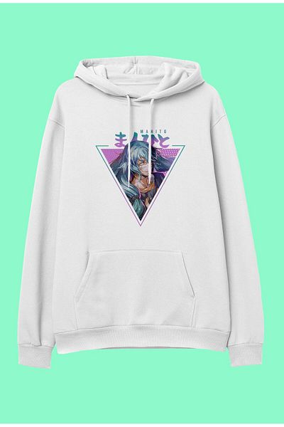 FULL TOLERANCE Oversize Jujutsu Kaisen Mahito Anime Character Printed Design Hooded Sweatshirt Hoodie