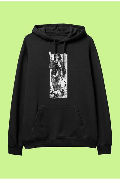 FULL TOLERANCE Oversize Dorohedoro Devil Nikaido Special Design Anime Hooded Sweatshirt Hoodie