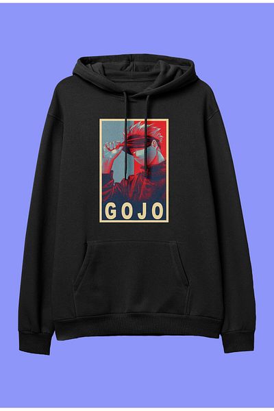 FULL TOLERANCE Oversize Jujutsu Kaisen Satoru Gojo Personaj de anime cu design imprimat Hanorac cu glugă
