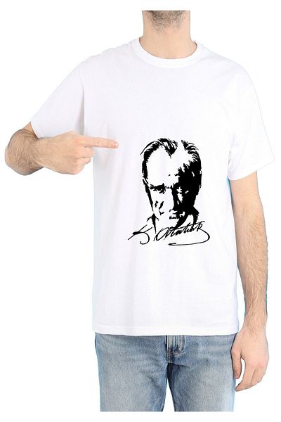 FULL TOLERANCE Λευκό μπλουζάκι Unisex με στάμπα Ataturk