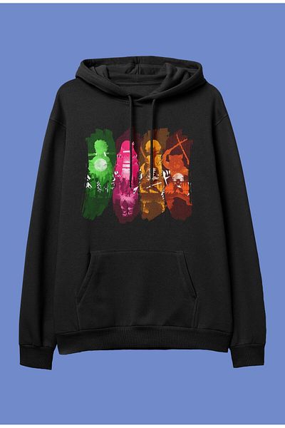 FULL TOLERANCE Hanorac cu glugă cu glugă, cu design special, Demon Slayer Tanjiro Team
