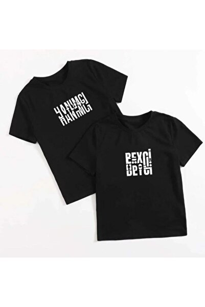 FULL TOLERANCE Hanımeci - Tricou combinat cuplu iubit cu imprimeu Beyci