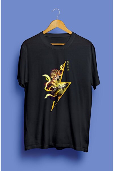 FULL TOLERANCE Oversize Demon Slayer Zenitsu (φλας) Μπλουζάκι Anime Προσαρμοσ...