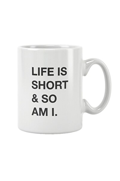 qoeuyl boutique كوب مطبوع عليه عبارة "Life Is Short So Am I Short Friend Fun ...