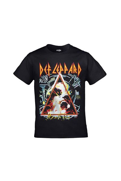 FULL TOLERANCE Unisex Μαύρο μπλουζάκι Def Leppard Hysteria με στάμπα