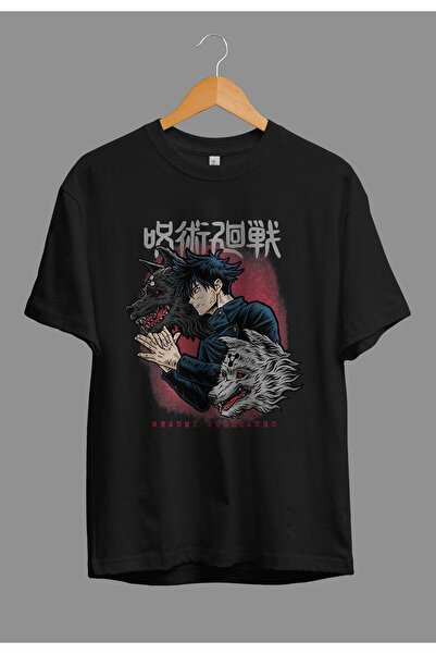 FULL TOLERANCE Oversize Jujutsu Kaisen Megumi Fushiguro Anime Karakter Baskıl...