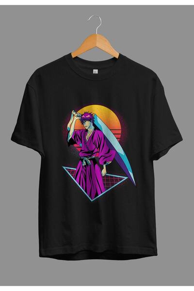 FULL TOLERANCE Oversize Bleach Ichigo Kurosaki (νέον) Μπλουζάκι Anime Προσαρμ...