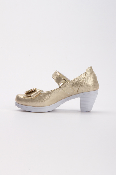 Sare Çocuk Giyim Gold Girl's Orthopedic Heeled Shoes