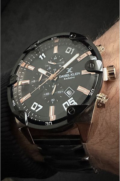 Daniel Klein Men's Leather Strap Function Wristwatch - 47mm, 3 Atm