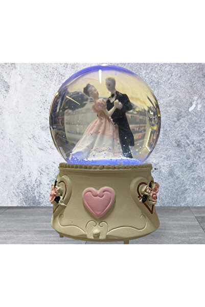 PerottiHome PEROTTİ HOME RENK DEĞİŞTİREN MÜZİKLİ ÇİFT TEMALI KAR KÜRESİ