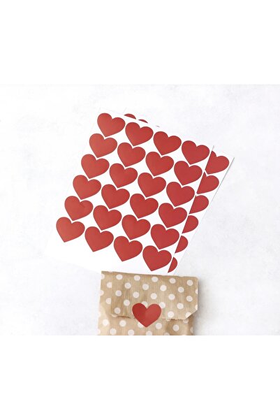 My Baby's World ملصق حائط على شكل قلب باللون الأحمر 50 قطعة