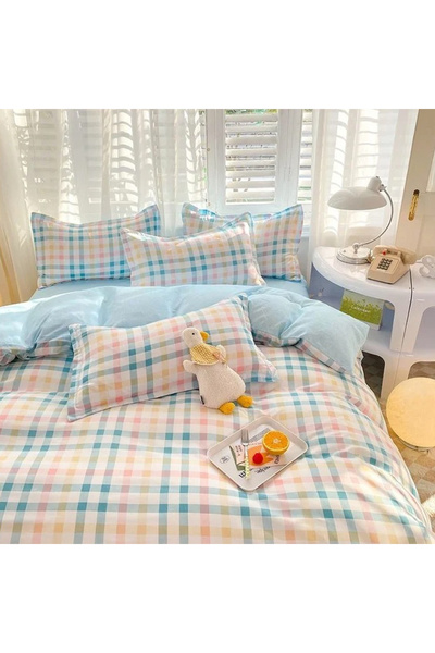 instababyrooms Tek Kişlilik Kareli Colorful New Sezon Nevresim Takımı