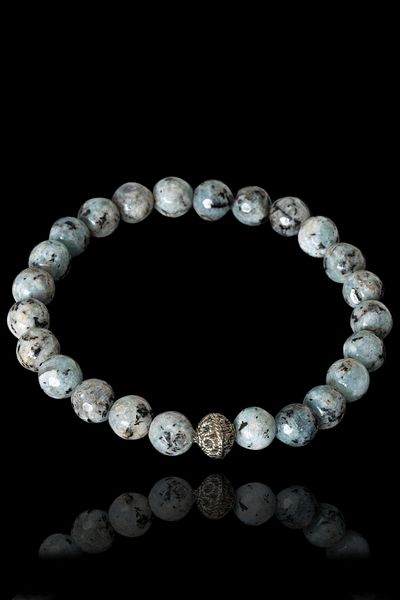 Tesbih Atölyesi Certified Faceted Sodalite Bracelet - Silver Apparatus