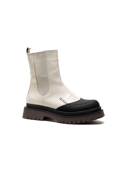 STEP MORE CIZME PIELE VERABILĂ CU ELASTIC ȘI FERMOAR
