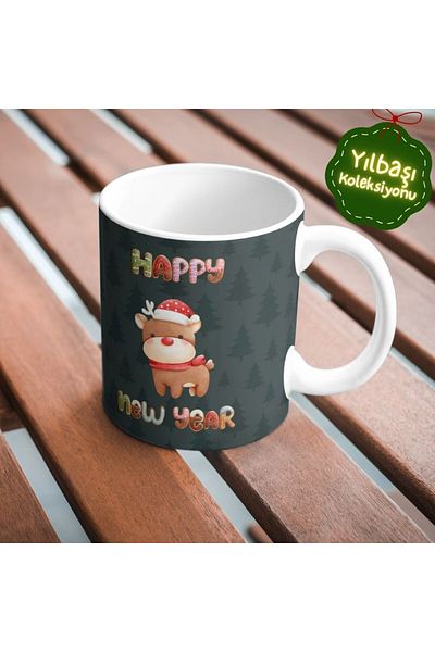 Wicopy Christmas Mug Gift Happy New Year Deer Snowman Christmas Snow Globe New Year Christmas