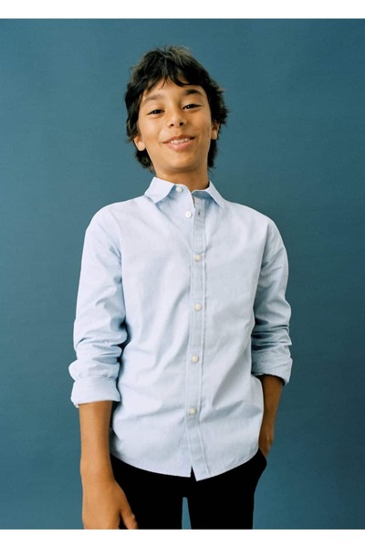 MANGO Kids Pamuklu Oxford gömlek