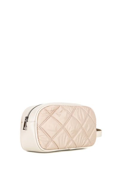 MORCA Personal Shaving & Make-up Care Bag Fabric Quilted Beige