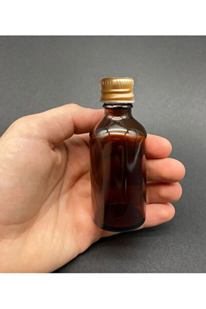 wellLine 10 Adet 50ml Küçük Gold Kapak Oda Kokusu Şişesi 10x50ml amber renk