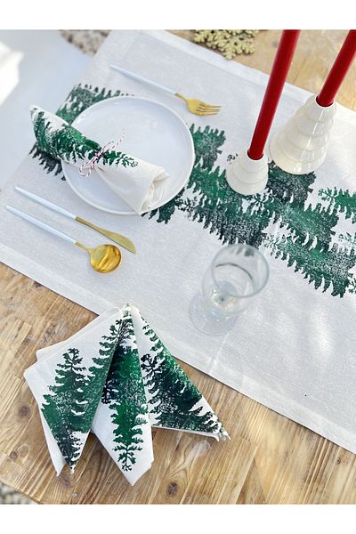 Allegorie.Co New Year's Special Tree Print Handmade Tableware Set