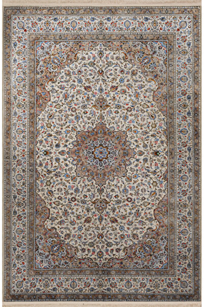 Rugs Modern Halı Açık Ton Bej Temalı Geleneksel Motif Etnik Desenli Kreatif V...