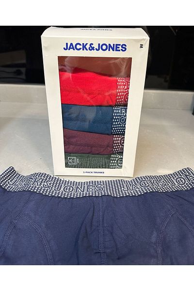 Jack & Jones Ανδρικό μπόξερ 5 συσκευασιών JACVICKY SOLID Boxer 5 PACK BOX
