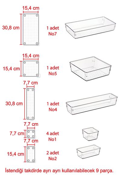 color house Set de 9 sertare modulare organizator machiaj bijuterii bucatarie baie hobby frigider organizator medicamente