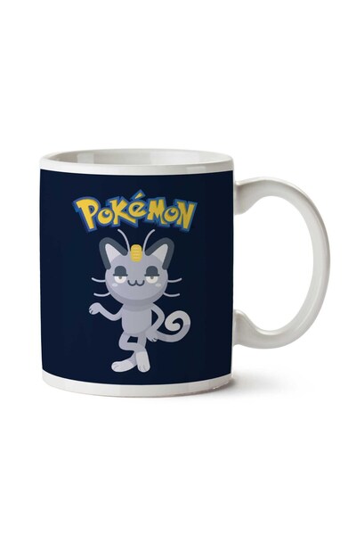 ART HEDİYE Alola Meowth Pokemon Sun Moon Two Sided Printed Mug