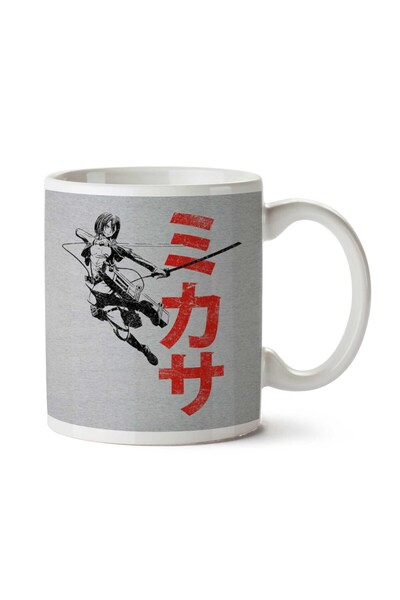 ART HEDİYE كوب مطبوع على الجانبين من Attack On Titan Protect Kanji