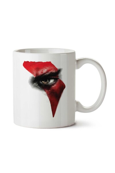 ART HEDİYE كوب كراتوس إله الحرب مطبوع على الجانبين