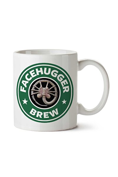 ART HEDİYE Alien Facehugger Brew Coffee Starbucks Two Side Printed Mug