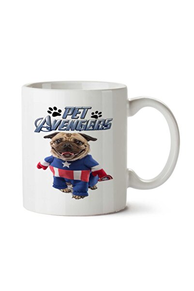 ART HEDİYE AVENGERS INFINITY WAR BULLDOG DOG.png Two Side Printed Mug
