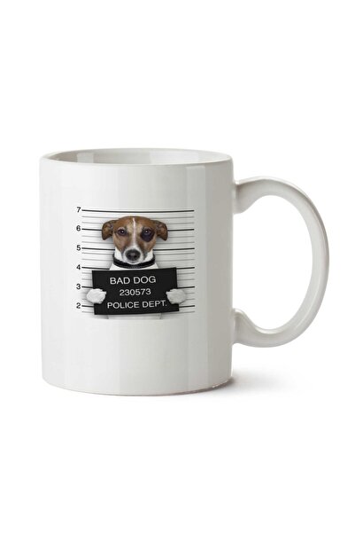 ART HEDİYE Bad dog.png Two Sided Printed Mug Cup