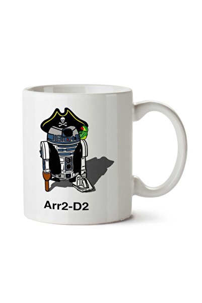 ART HEDİYE Arr2 D2 Star Wars Pirate R2 D2 Two Sided Printed Mug