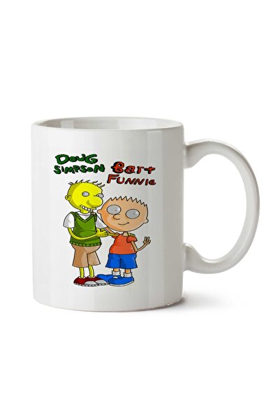ART HEDİYE كوب بارت Funnie e Doug Simpson.png مطبوع على الجانبين
