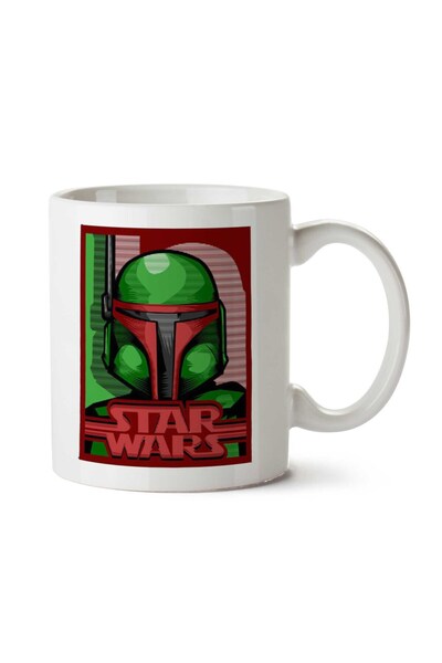 ART HEDİYE كوب بوبا فيت باونتي هنتر ستار وورز.png مطبوع على الجانبين