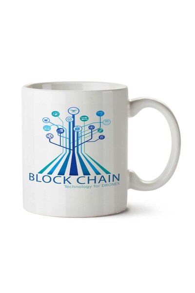 ART HEDİYE كوب BlockCain للطائرات بدون طيار 2 مطبوع على الجانبين