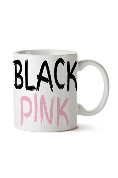 ART HEDİYE كوب Blackpink Black Pink Logo 2 مطبوع على الجانبين