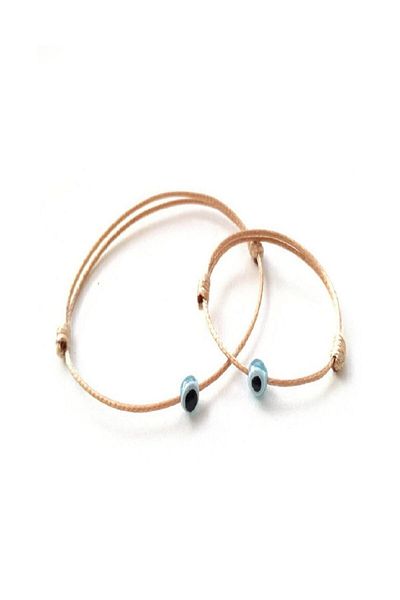 Neva BEIGE COLOR STRING MOTHER BABY COMBIN WITH EVIL EYE BRACELET