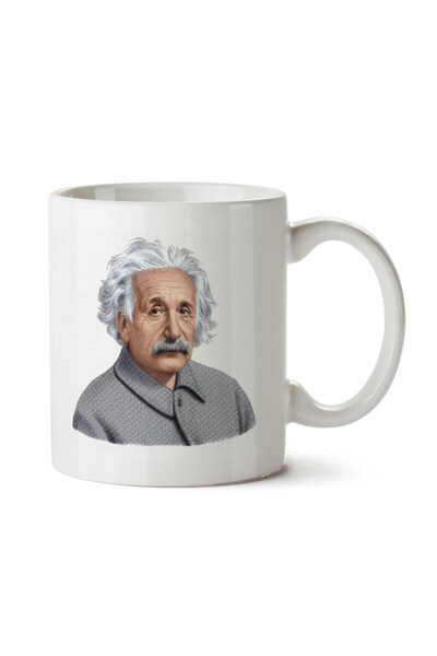 ART HEDİYE كوب مطبوع عليه صورة ألبرت أينشتاين على الجانبين