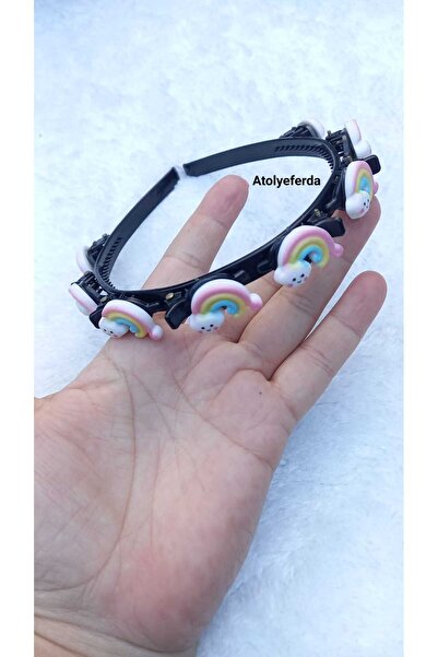 Atolye Ferda قوس قزح الشكل كوليت نموذج الشعر بندر التاج