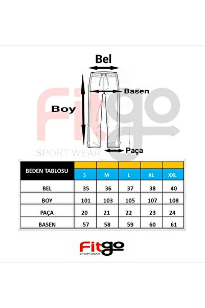 FİTGO Büyük Beden Mevsimik Erkek Geniş Paça Eşofman Alt