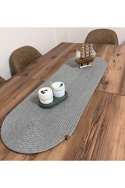 Namteks jute gray runner american service set, food service set, dowry, gift